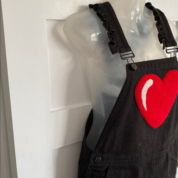 Woman’s Lazy Oaf Jumper Dress Black Cotton Denim Small - Picture 3 of 8